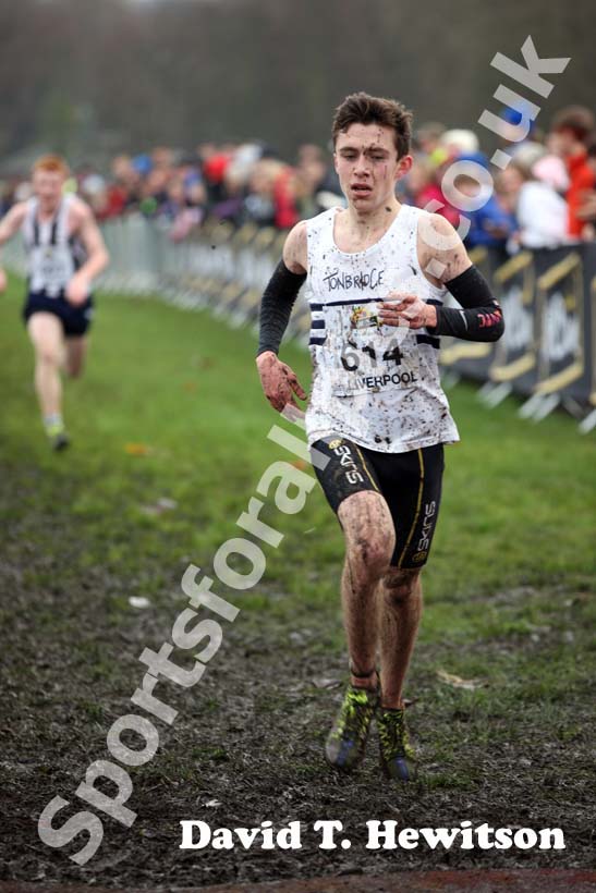 Corey De'Ath finishing 4th in the under-17s  2012 McCain Liverpool Cross Challenge.